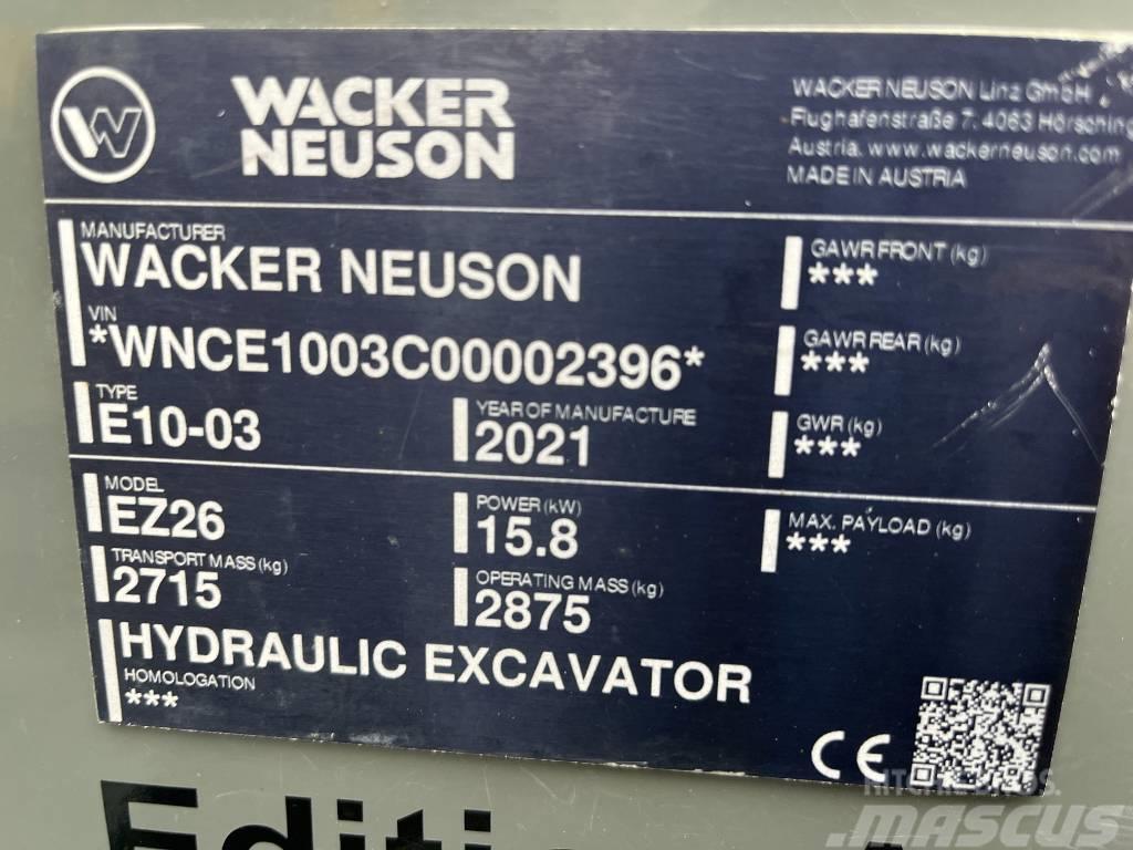 Wacker Neuson EZ 26 Mini rýpadlá < 7t