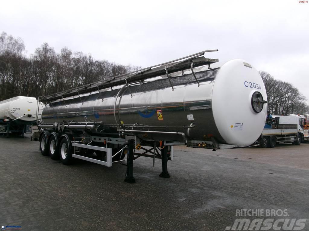 Magyar Chemical tank inox 22.5 m3 / 1 comp ADR 29-05-2024 Cisternové návesy