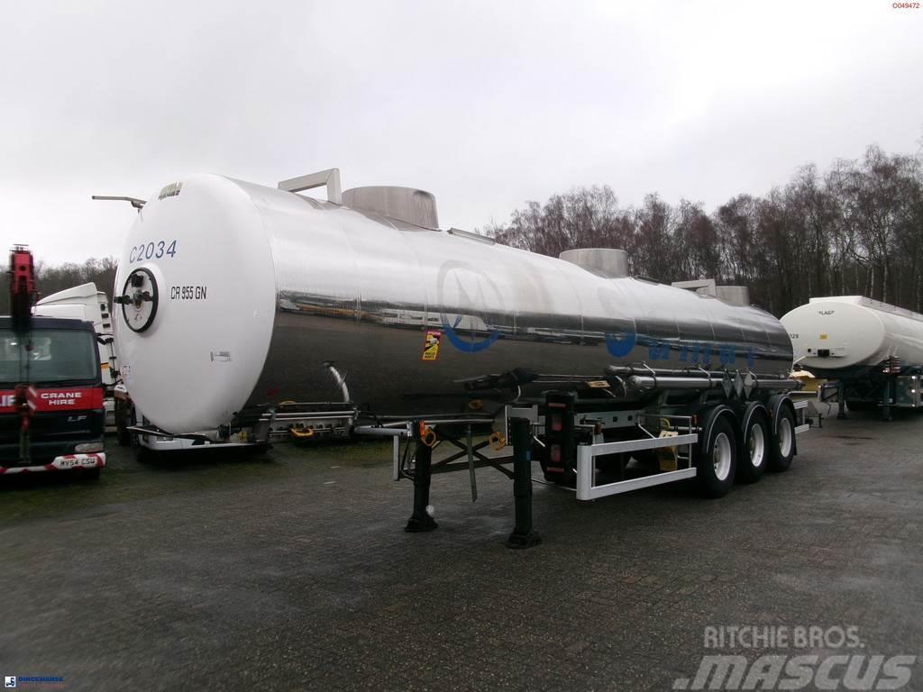 Magyar Chemical tank inox 22.5 m3 / 1 comp ADR 29-05-2024 Cisternové návesy