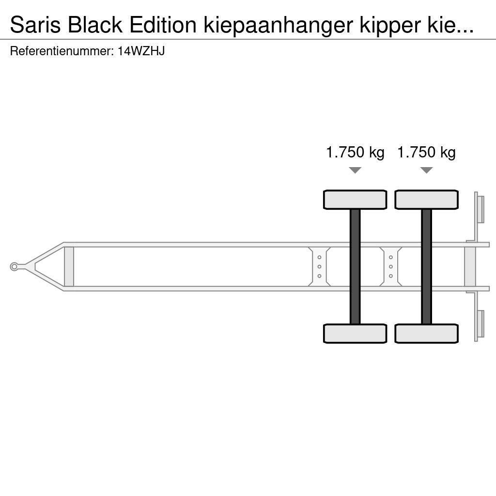 Saris Black Edition kiepaanhanger kipper kieper 3500kg H Prívesy s bočnou zhrnovacou plachtou