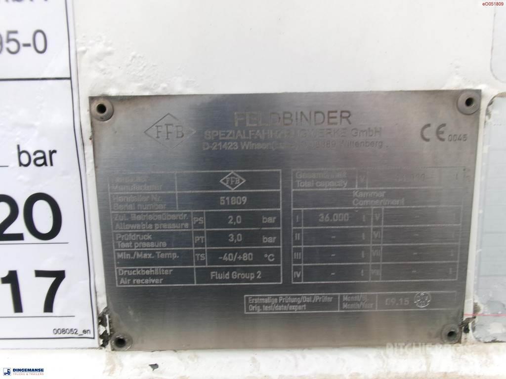 Feldbinder Powder tank alu 36 m3 / 1 comp Cisternové návesy