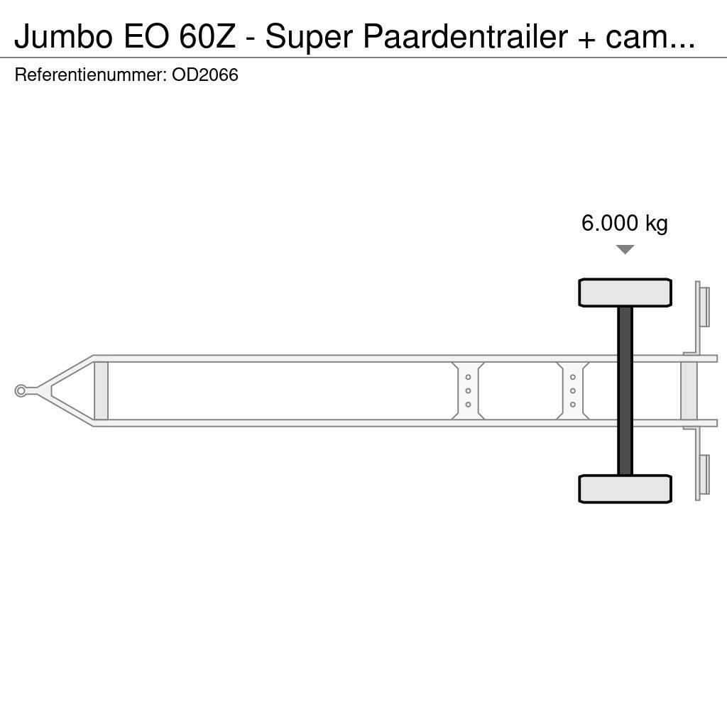 Jumbo EO 60Z - Super Paardentrailer + camper GEEN BTW! Prívesy na prepravu zvierat