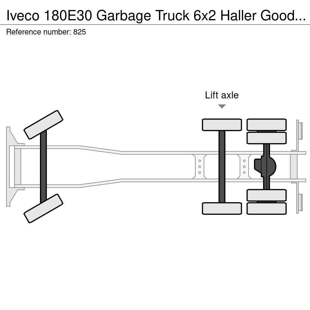 Iveco 180E30 Garbage Truck 6x2 Haller Good Condition Smetiarske vozidlá