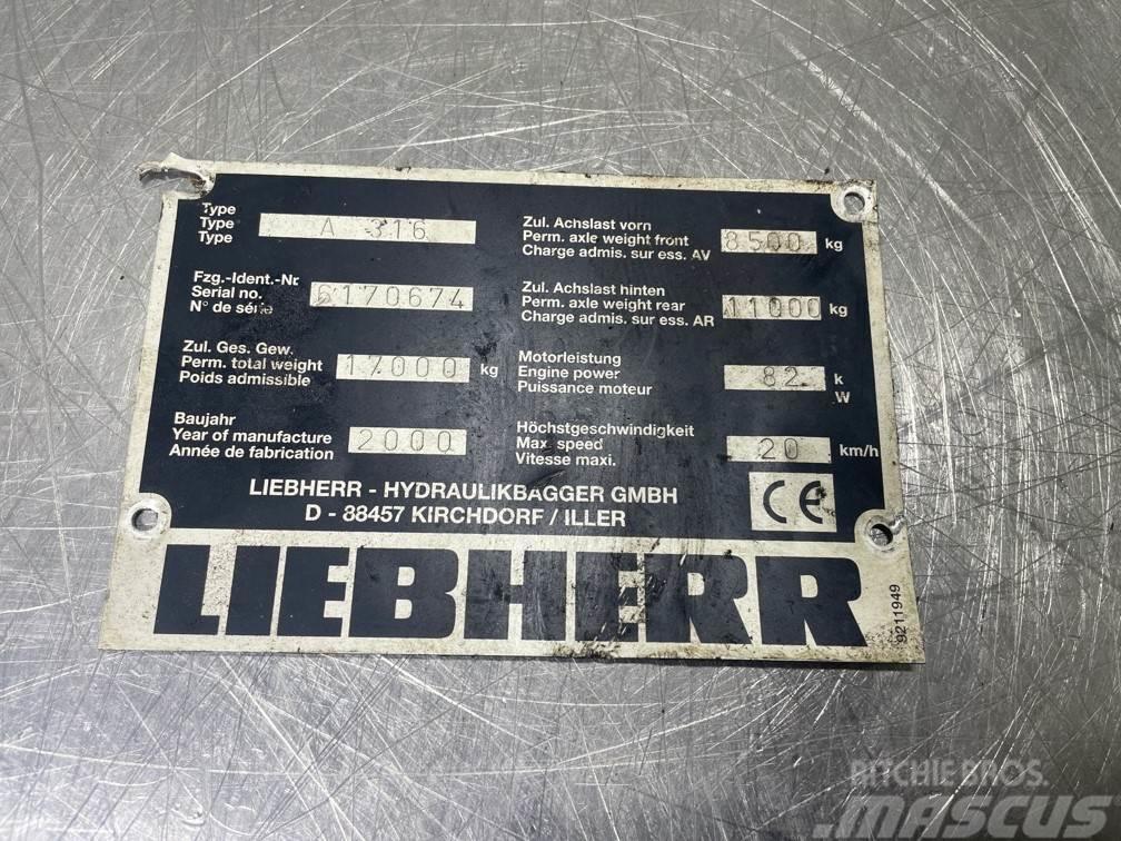 Liebherr A316 -  (For parts) Kolesové rýpadlá