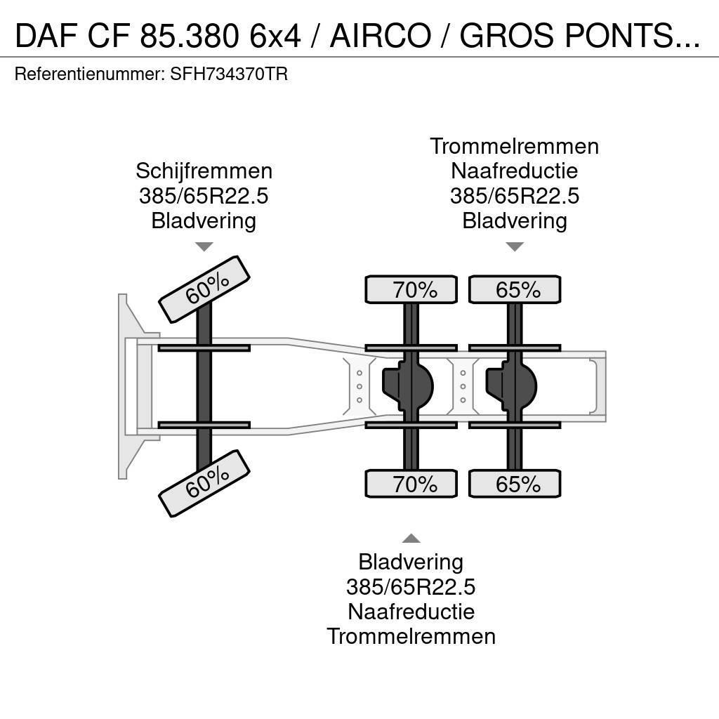 DAF CF 85.380 6x4 / AIRCO / GROS PONTS - BIG AXLES / L Ťahače