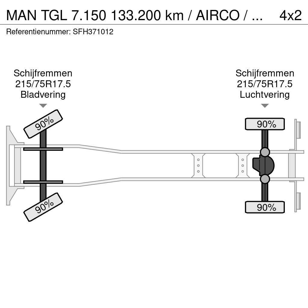 MAN TGL 7.150 133.200 km / AIRCO / MANUEL / CARGOLIFT Skriňová nadstavba