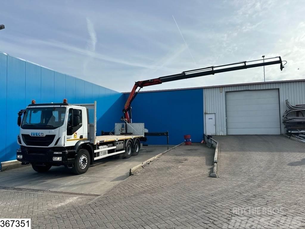 Iveco Trakker 360 6x4, EURO 6, Palfinger, Remote, Steel Plošinové nákladné automobily/nákladné automobily so sklápacími bočnicami