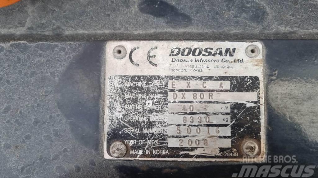 Doosan DX 80 R Midi rýpadlá 7 t - 12 t