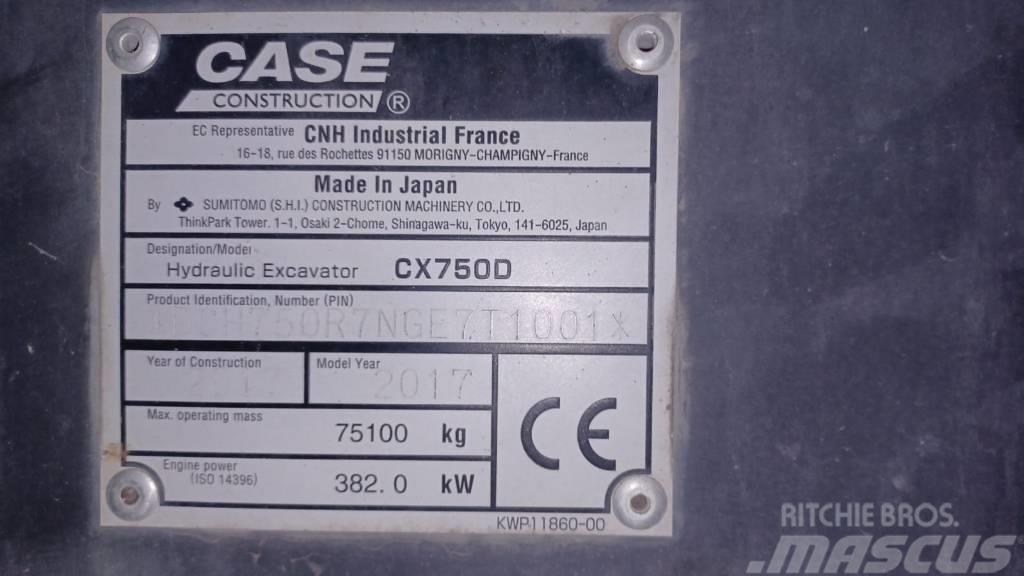 CASE CX 750 D Pásové rýpadlá