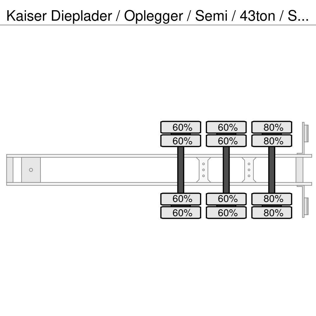 Kaiser Dieplader / Oplegger / Semi / 43ton / Steel Spring Podvalníkové návesy