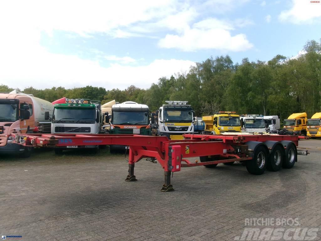 Asca 3-axle container trailer 20-40-45 ft + hydraulics Kontajnerové návesy
