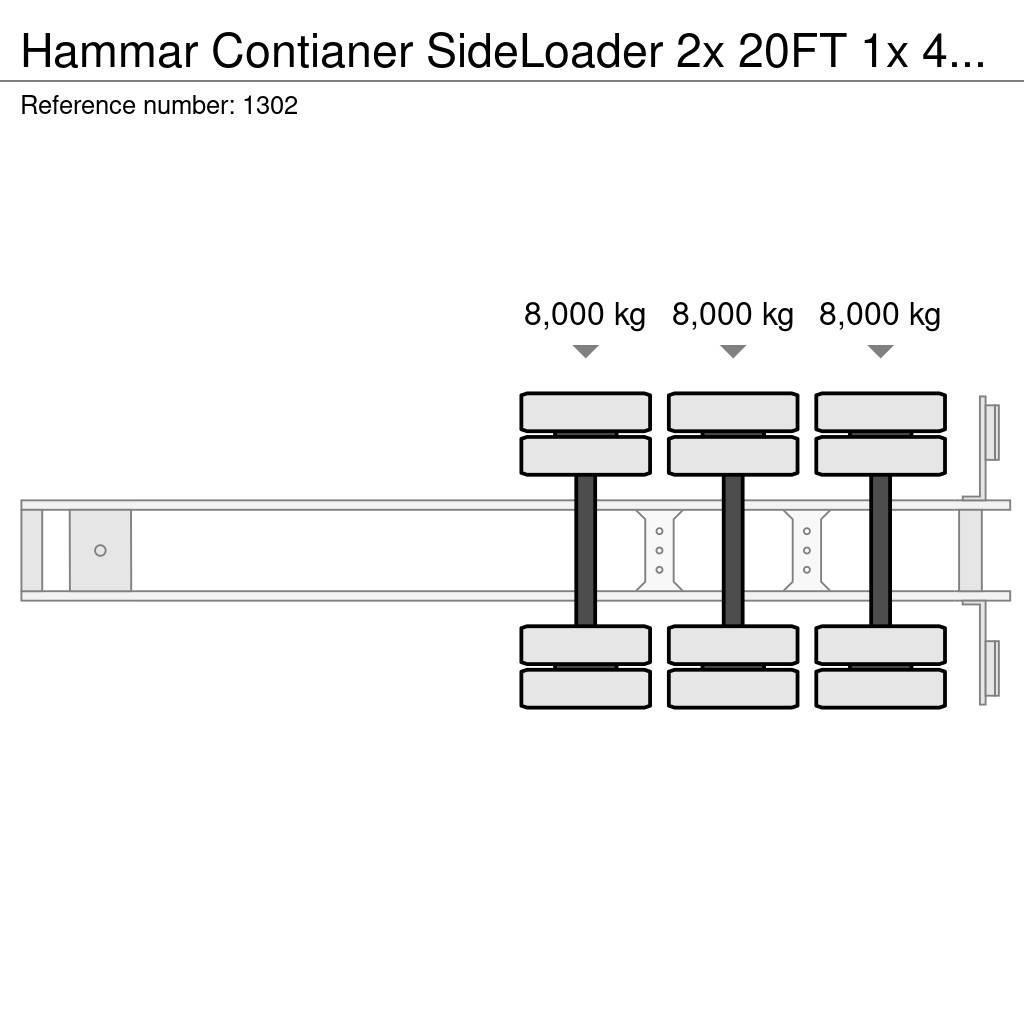Hammar Contianer SideLoader 2x 20FT 1x 40FT Kontajnerové návesy