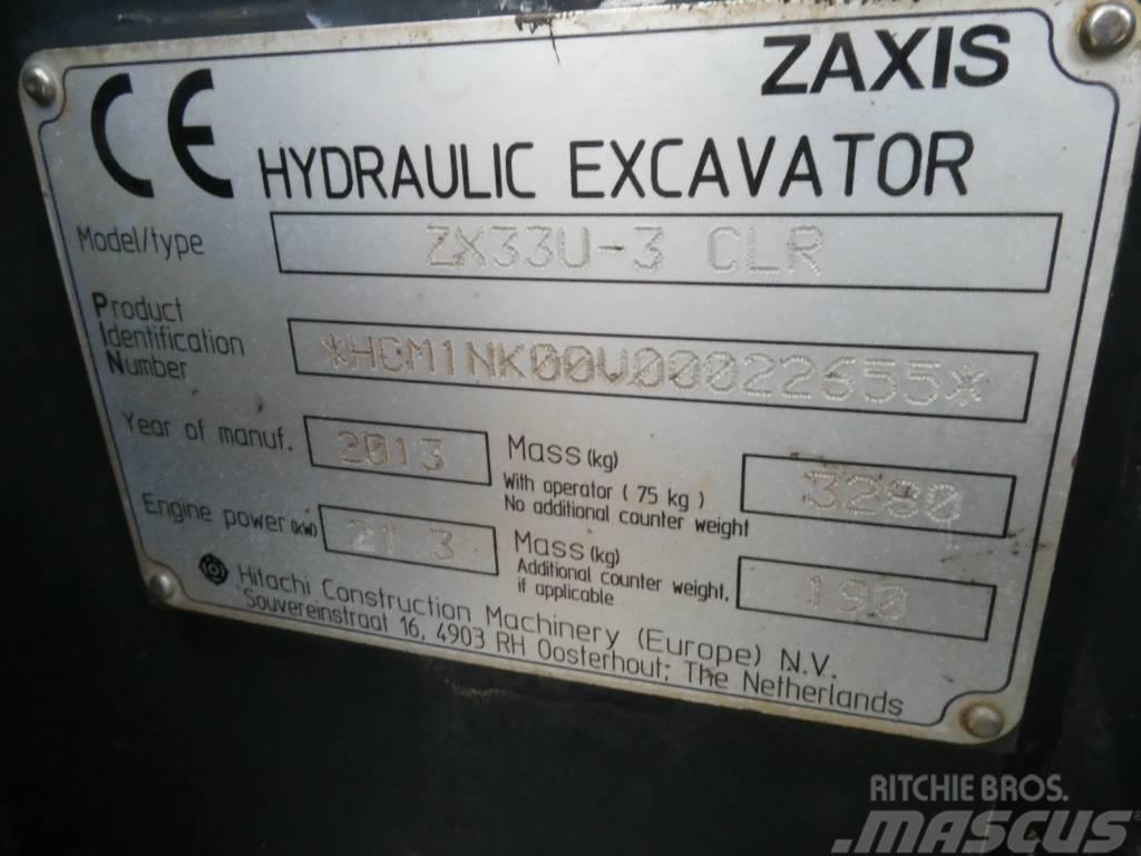 Hitachi ZX 33 U CLR Mini rýpadlá < 7t
