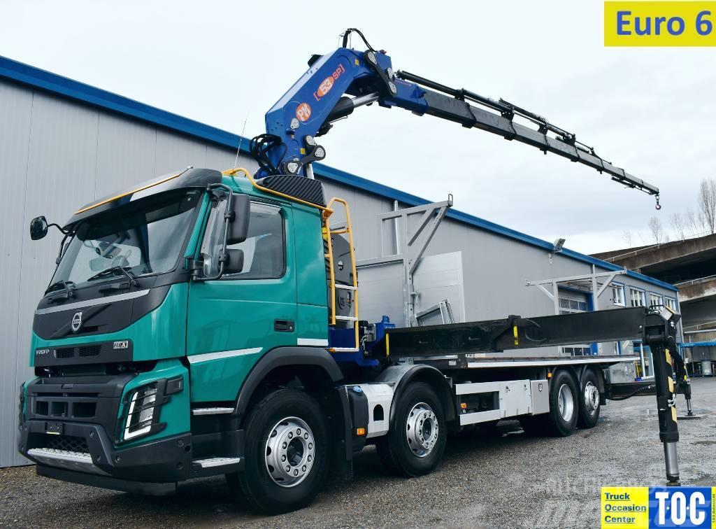 Volvo FMX 420 E6 8x2 Kran PM53028 Plošinové nákladné automobily/nákladné automobily so sklápacími bočnicami