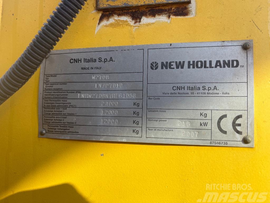 New Holland W 270 B Kolesové nakladače
