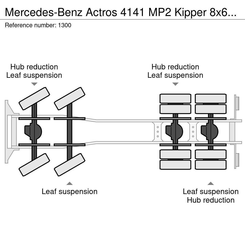 Mercedes-Benz Actros 4141 MP2 Kipper 8x6 V6 Manuel Gearbox Full Sklápače