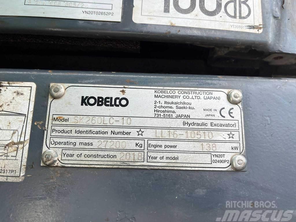 Kobelco SK 260 LC-10 2 BUCKETS / AC / CENTRAL LUBRICATION Pásové rýpadlá