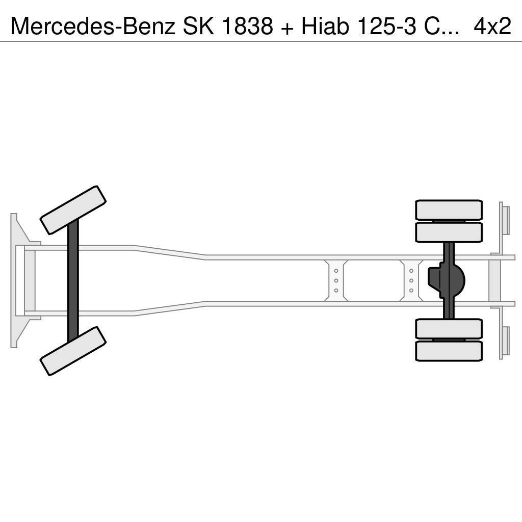 Mercedes-Benz SK 1838 + Hiab 125-3 Crane Univerzálne terénne žeriavy