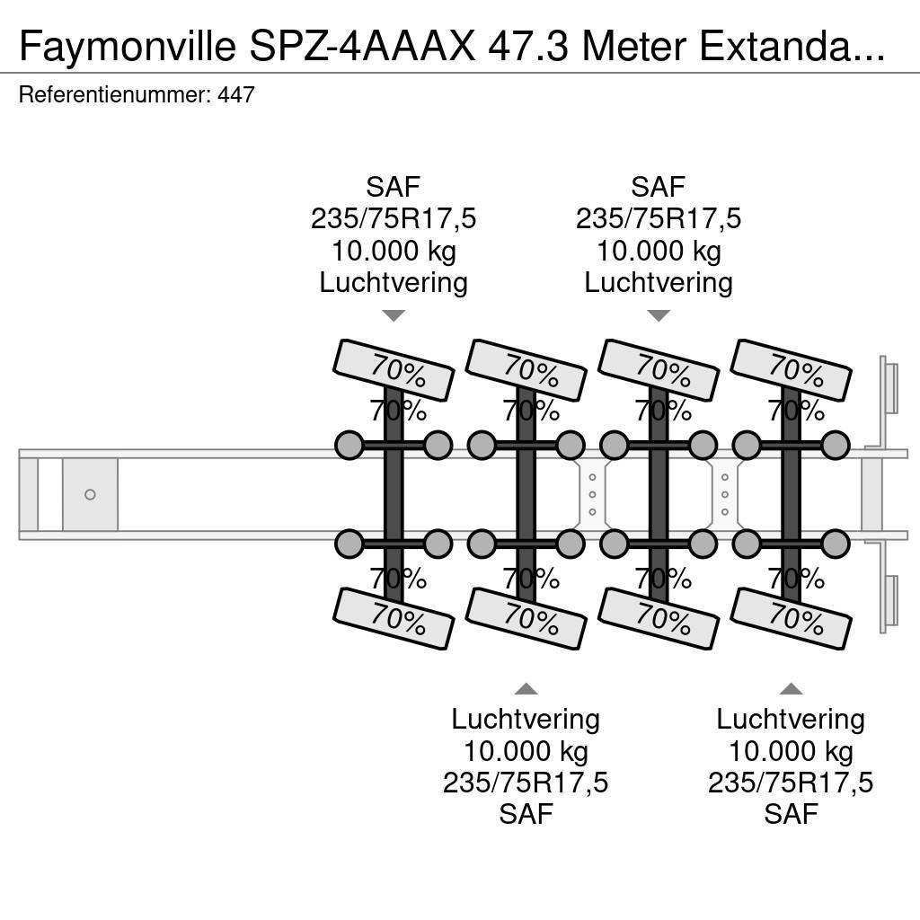 Faymonville SPZ-4AAAX 47.3 Meter Extandable Wing Carrier! Valníkové návesy/Návesy sa sklápacím bočnicami