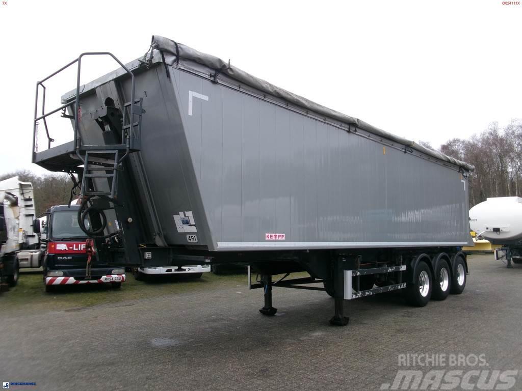 Kempf Tipper trailer alu 55.5 m3 + tarpaulin Sklápacie návesy