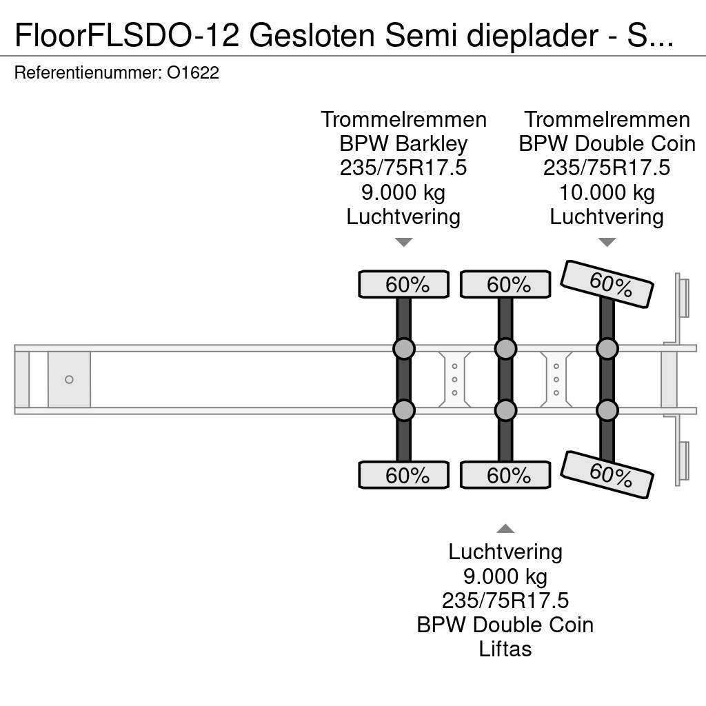 Floor FLSDO-12 Gesloten Semi dieplader - Smit Aluminiumo Skriňové návesy