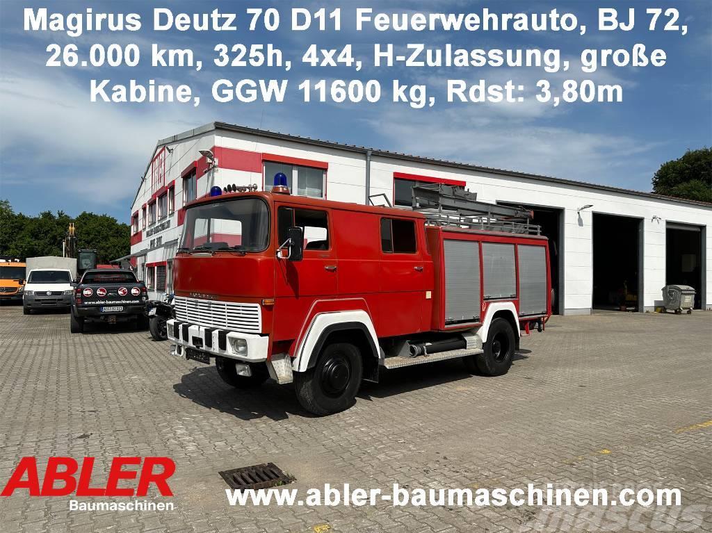 Magirus Deutz 70 D11 Feuerwehrauto 4x4 H-Zulassung Skriňová nadstavba