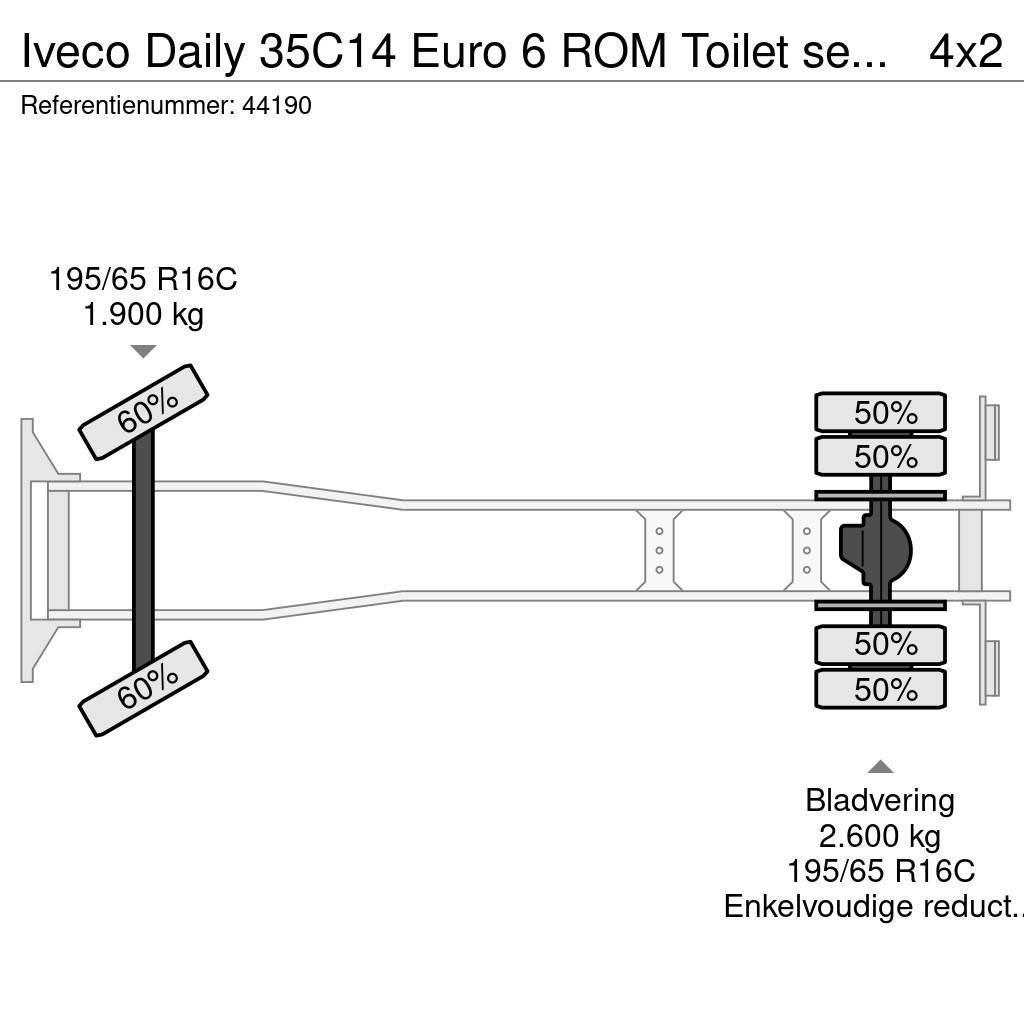 Iveco Daily 35C14 Euro 6 ROM Toilet servicewagen Kombinované/Čerpacie cisterny