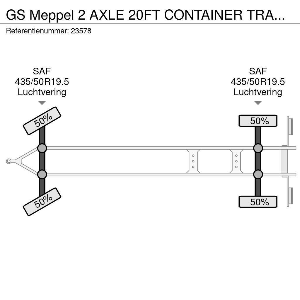 GS Meppel 2 AXLE 20FT CONTAINER TRANSPORT TRAILER Kontajnerové prívesy