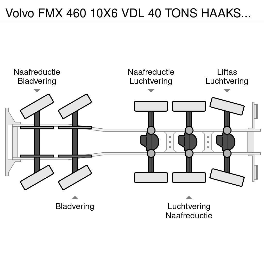 Volvo FMX 460 10X6 VDL 40 TONS HAAKSYSTEEM / KEURING 202 Hákový nosič kontajnerov