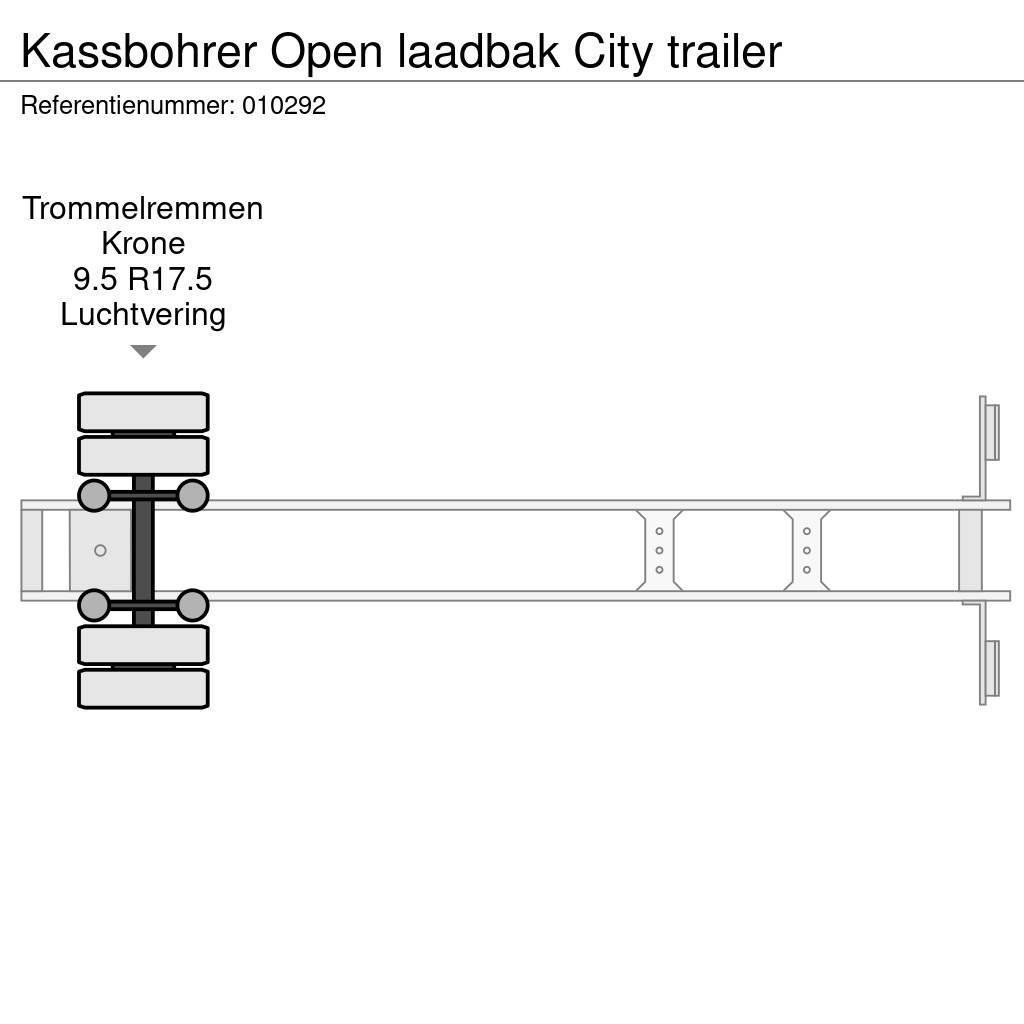Kässbohrer Open laadbak City trailer Valníkové návesy/Návesy sa sklápacím bočnicami