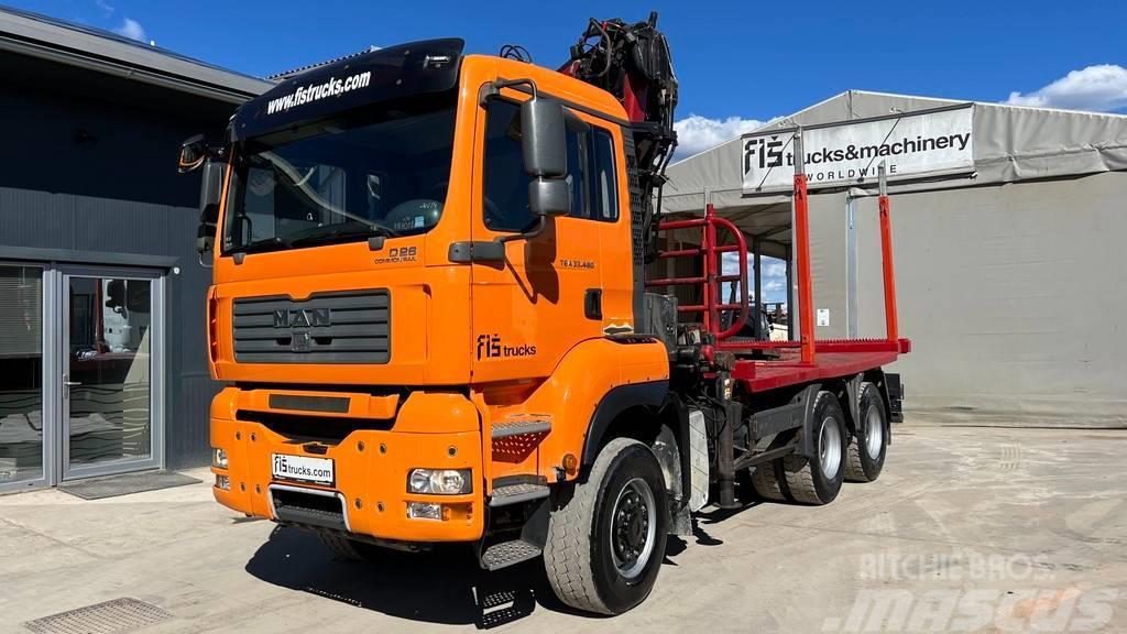 MAN TGA 33.480 6x6 forest truck - LIV 170 Z + scissors Nákladné vozidlá na prepravu dreva