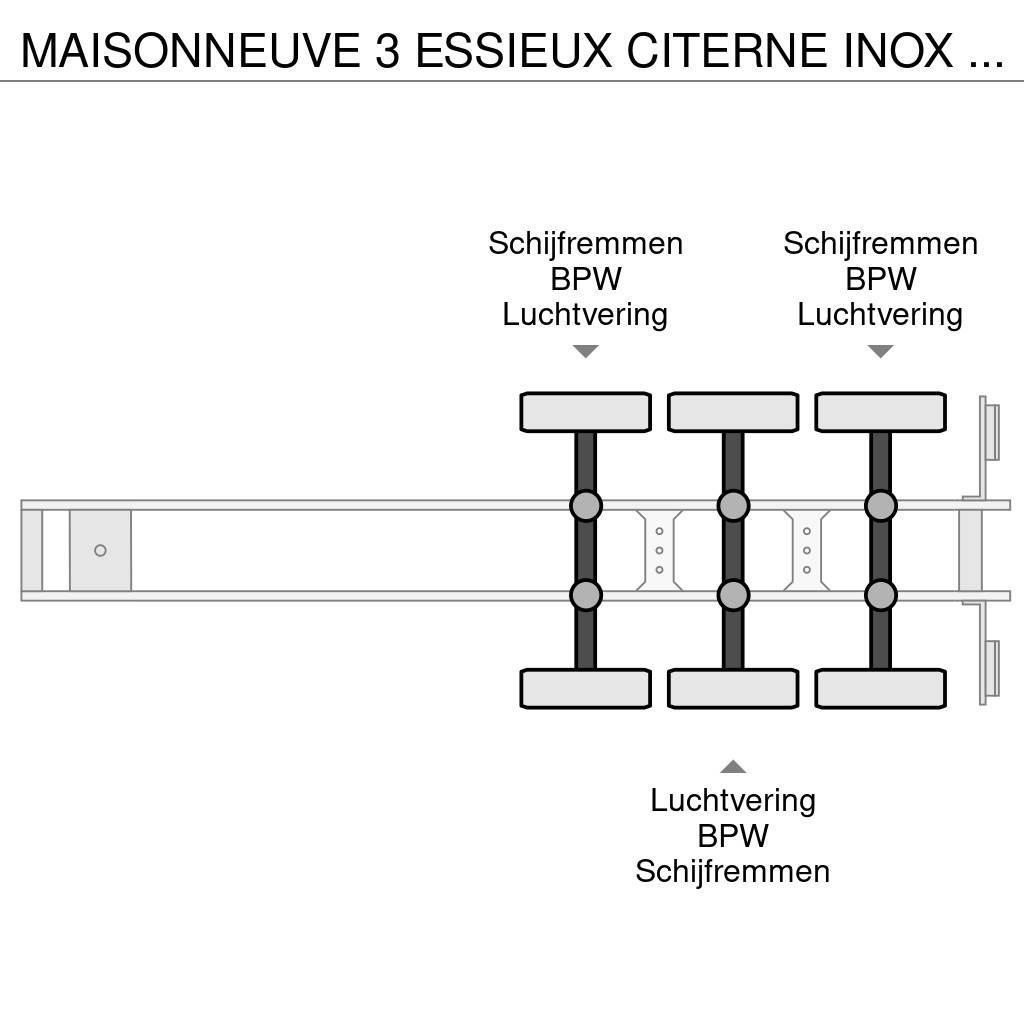 Maisonneuve 3 ESSIEUX CITERNE INOX ISOLEE  - 4 COMPARTIMENTS ( Cisternové návesy