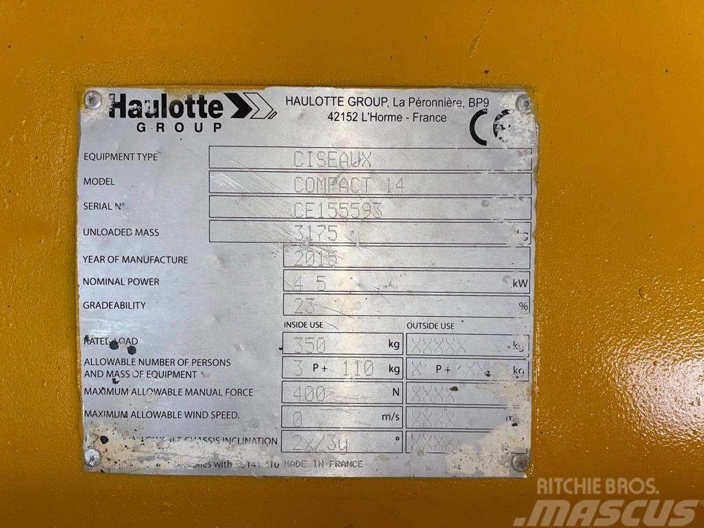 Haulotte Compact 14 Nožnicové zdvíhacie plošiny