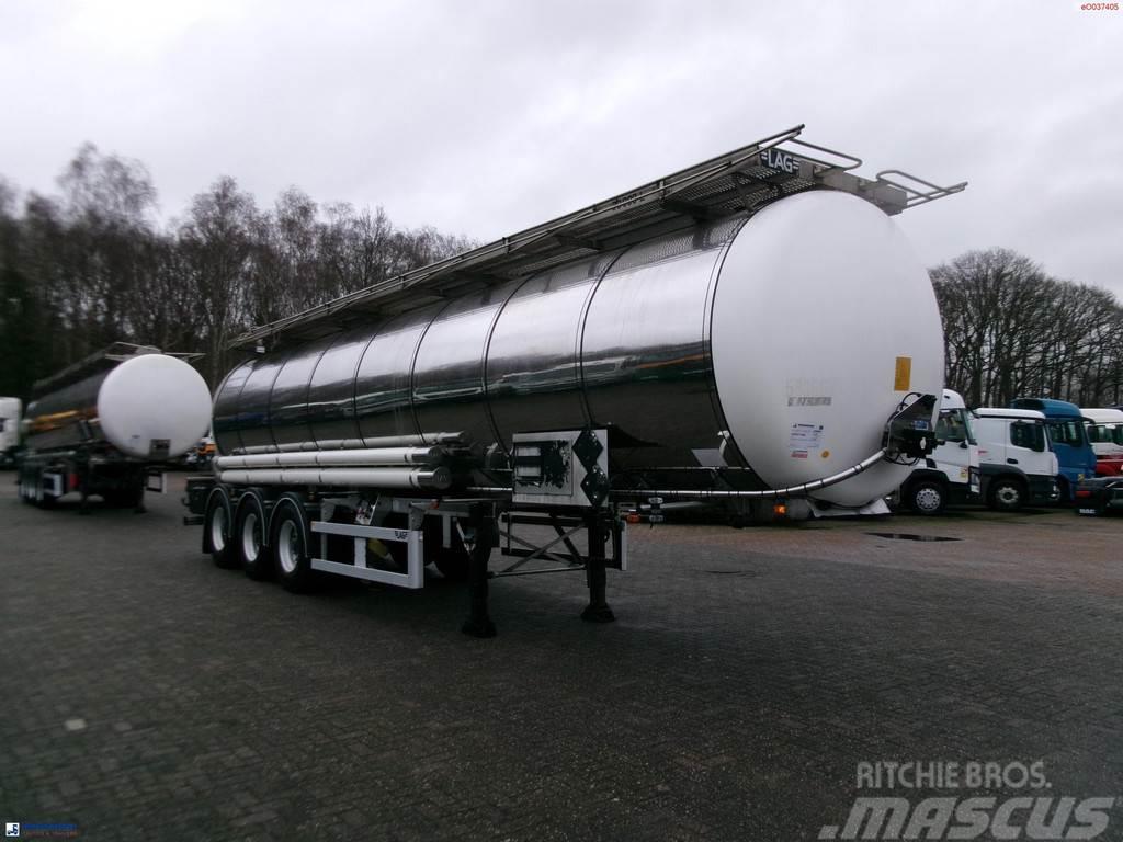 LAG Chemical tank inox L4BH 30 m3 / 1 comp + pump Cisternové návesy