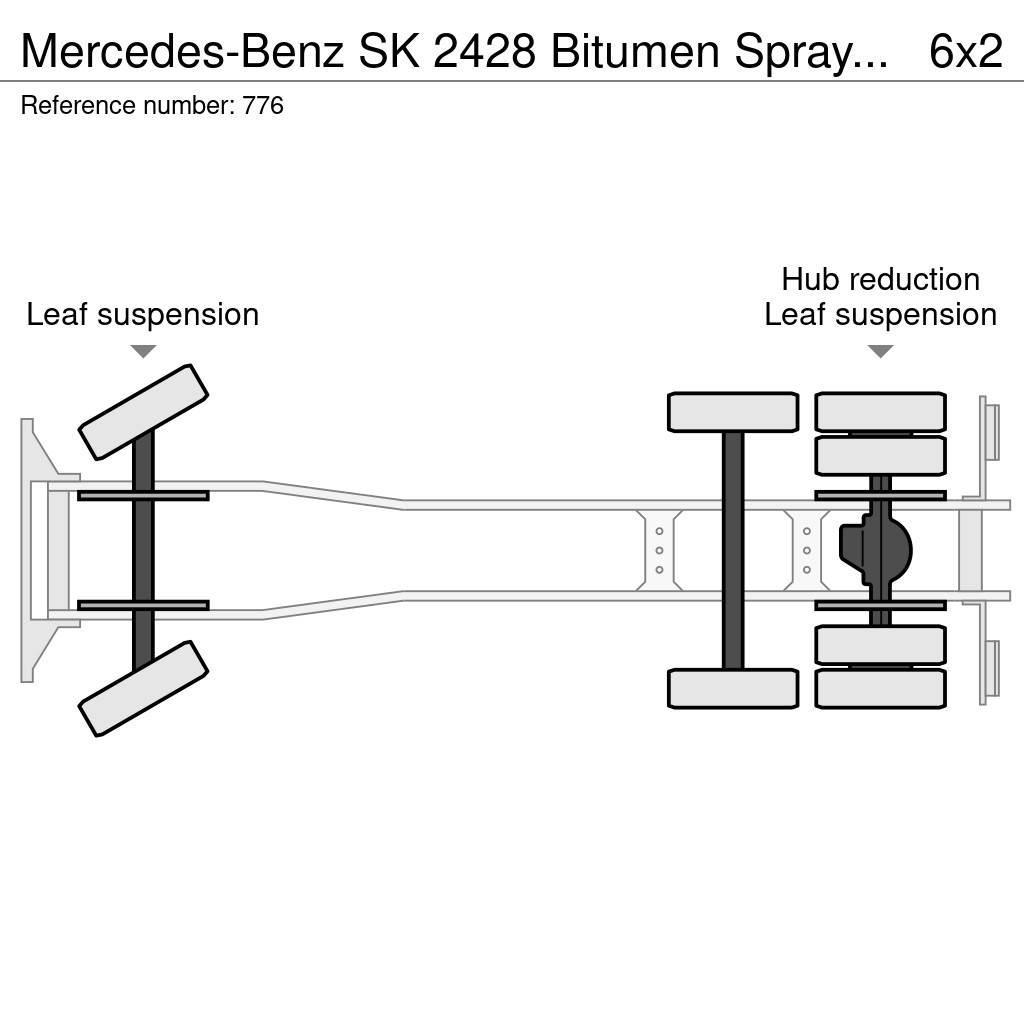 Mercedes-Benz SK 2428 Bitumen Sprayer 11.000L Good Condition Rozstrekovače asfaltu