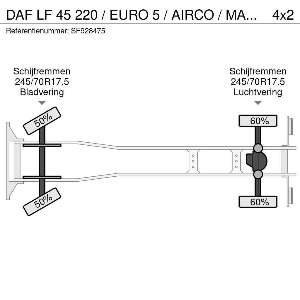 DAF LF 45 220 / EURO 5 / AIRCO / MANUEL / DHOLLANDIA 2 Nákladné vozidlá s bočnou zhrnovacou plachtou