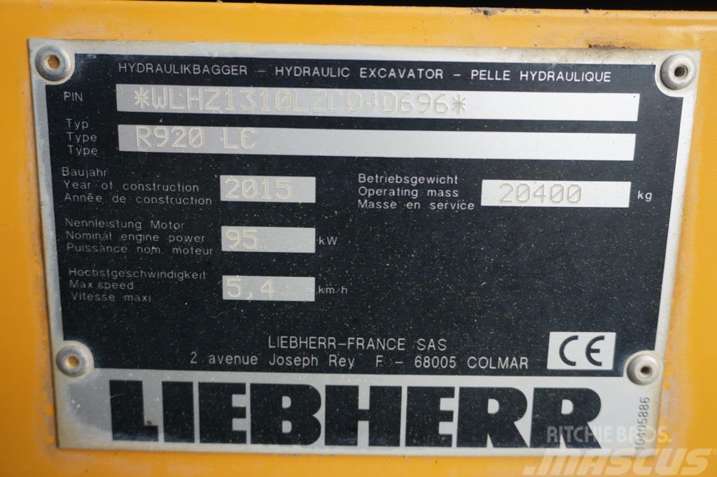 Liebherr R 920 LC Pásové rýpadlá