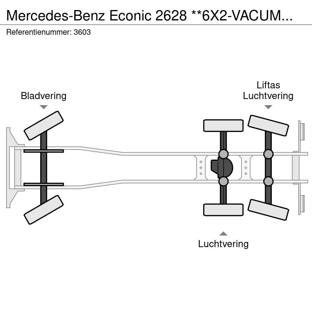 Mercedes-Benz Econic 2628 **6X2-VACUMTRUCK-HYDROCUREUR** Kombinované/Čerpacie cisterny