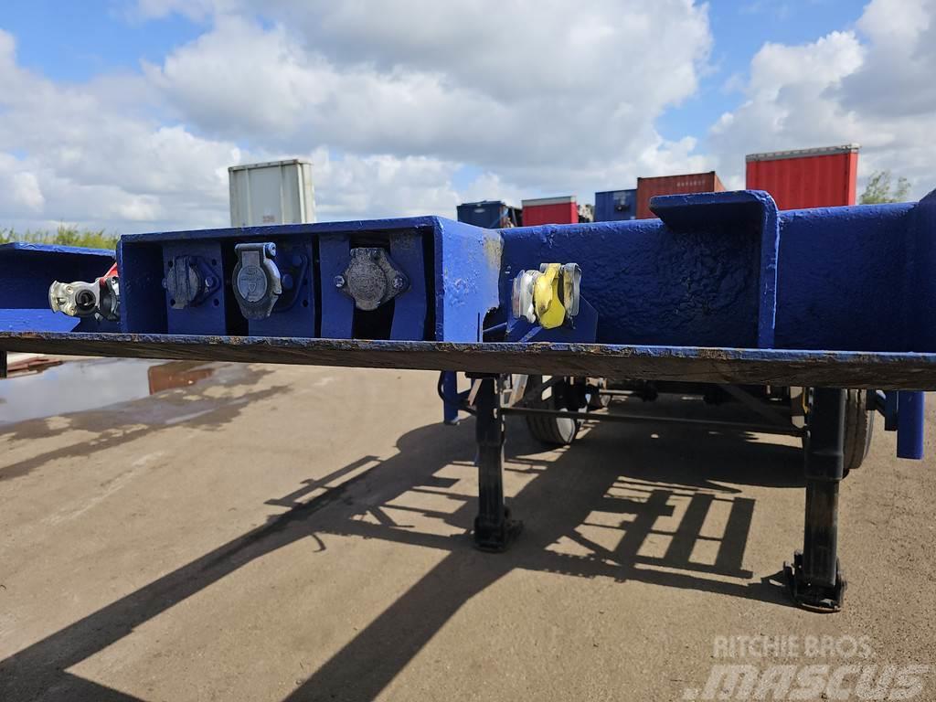 Renders 2 axle 20 ft container chassis steel springs bpw d Kontajnerové návesy