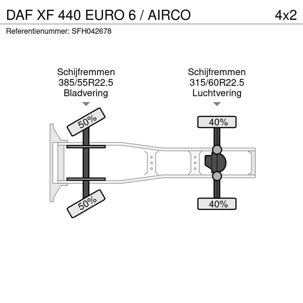 DAF XF 440 EURO 6 / AIRCO Ťahače