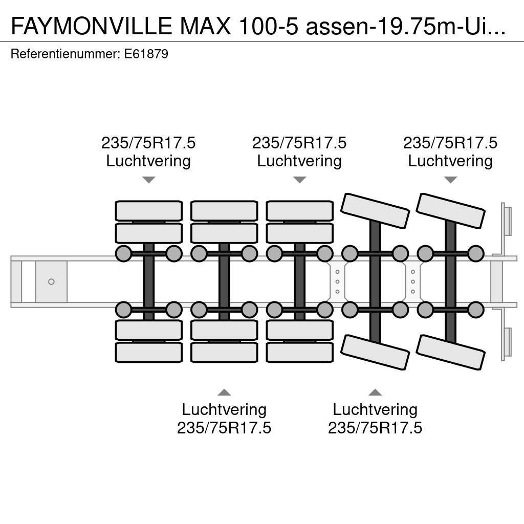 Faymonville MAX 100-5 assen-19.75m-Uitschuifbaar/extensible/ex Podvalníkové návesy