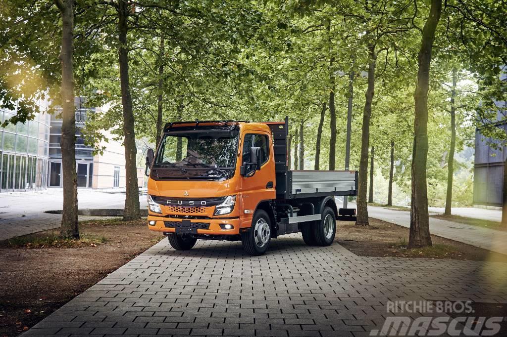Fuso eCanter 4,25t med 100% eldrift Plošinové nákladné automobily/nákladné automobily so sklápacími bočnicami