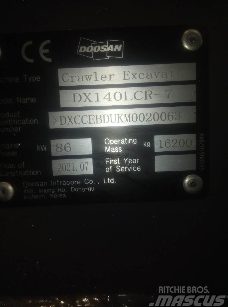 Doosan DX140LCR-7 Pásové rýpadlá