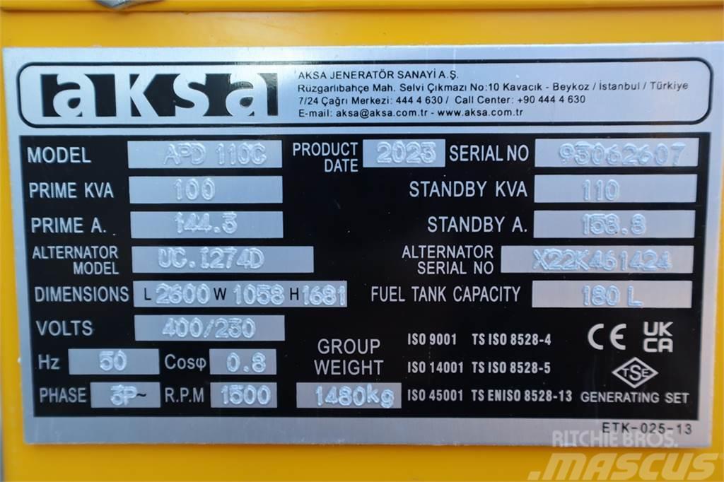 AKSA APD 110C Valid inspection, *Guarantee! Diesel, 110 Naftové generátory