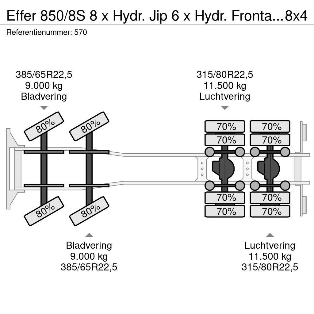 Effer 850/8S 8 x Hydr. Jip 6 x Hydr. Frontabstutzung Vol Univerzálne terénne žeriavy