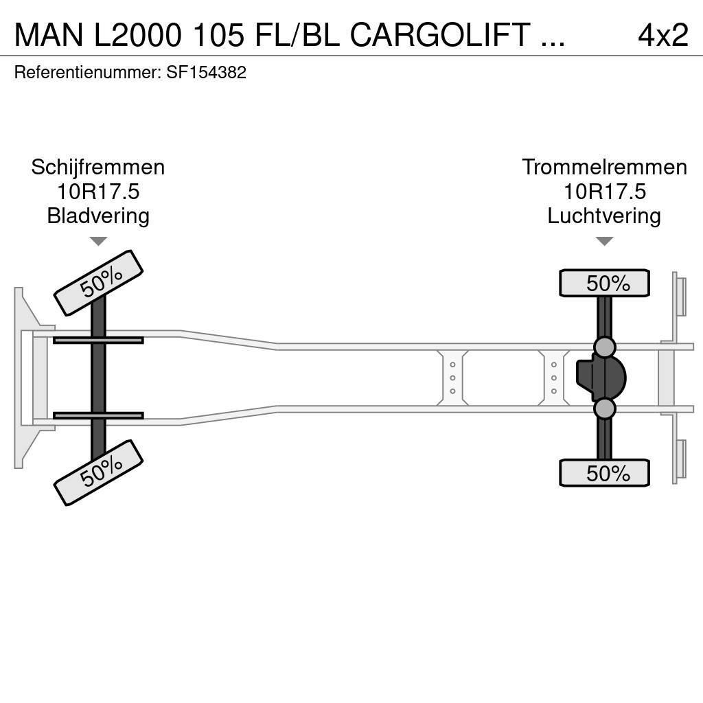 MAN L2000 105 FL/BL CARGOLIFT BAR 1500kg Skriňová nadstavba