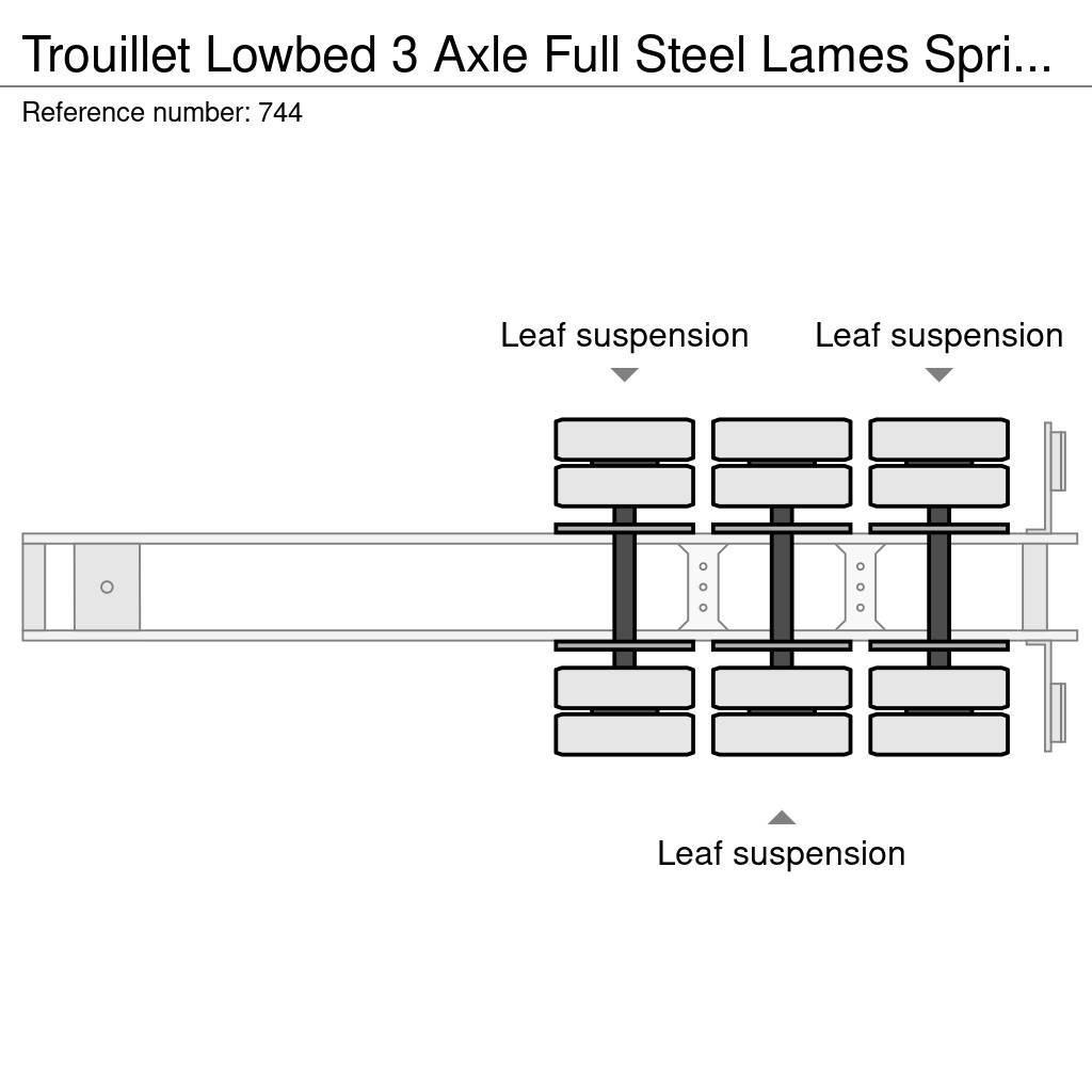 Trouillet Lowbed 3 Axle Full Steel Lames Spring Suspension 1 Podvalníkové návesy