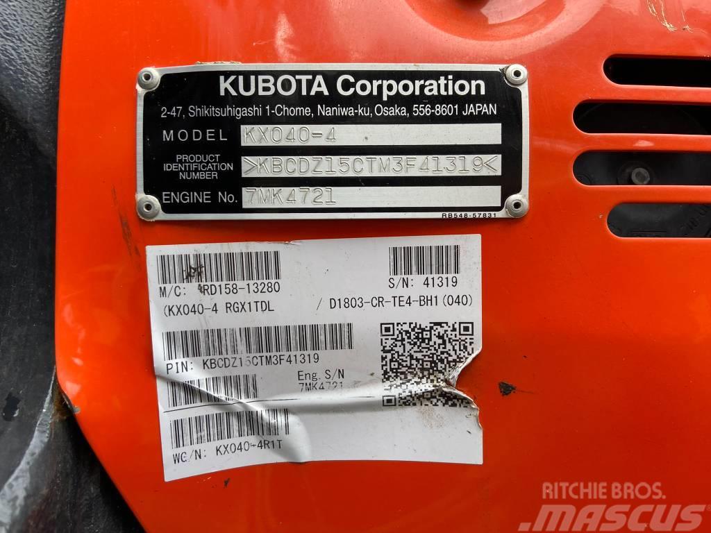 Kubota KX040-4 Mini rýpadlá < 7t