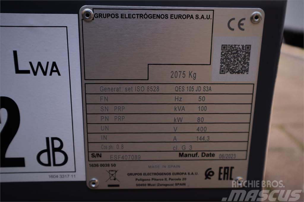 Atlas Copco QES 105 JD S3A ESF Valid inspection, *Guarantee! D Naftové generátory