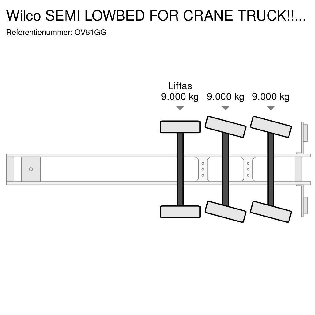 Wilco SEMI LOWBED FOR CRANE TRUCK!!2x steering axle Podvalníkové návesy